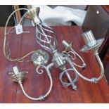 METAL 3 BRANCH CENTRE LIGHT FIXTURE