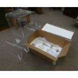 X 2 MODERN VALLEY WALL LIGHT FIXTURES WITH INSTRUCTIONS IN BOXES,