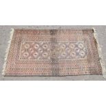 DECORATIVE BROWN & BLUE RUG,