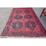 PERSIAN AFSHAR VILLAGE RUG WITH UNIQUE DIAMOND DESIGN 291 X 197CM