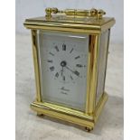 GILT CARRIAGE CLOCK BY MANIS,