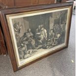 ROSEWOOD FRAMED 19TH CENTURY ENGRAVING AFTER THE HUNT,