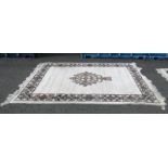 EASTERN STYLE CARPET WITH CREAM & BROWN PATTERN 300CM X 200CM