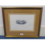 KIM GRANT BADGERS FRAMED PENCIL DRAWING 27.