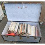 METAL BOX AND CONTENTS OF CLASSICAL RECORDS
