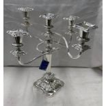MAYFAIR SILVER-PLATED 5 LIGHT CANDELABRA WITH BOX, 34.