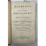 ELEMENTS OF NATURAL HISTORY PHILOSOPHY BY JOHN LOCKE;