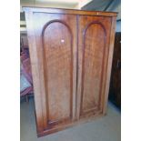 19TH CENTURY WALNUT 2 DOOR WARDROBE 196 CM TALL X 138 CM WIDE