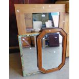 MODERN OAK FRAMED RECTANGULAR MIRROR OAK FRAMED OCTAGONAL MIRROR ETC