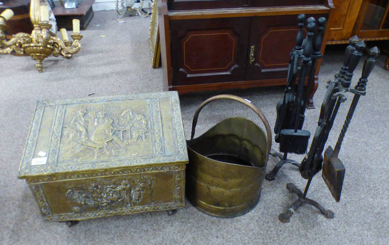 BRASS COAL SCUTTLE,