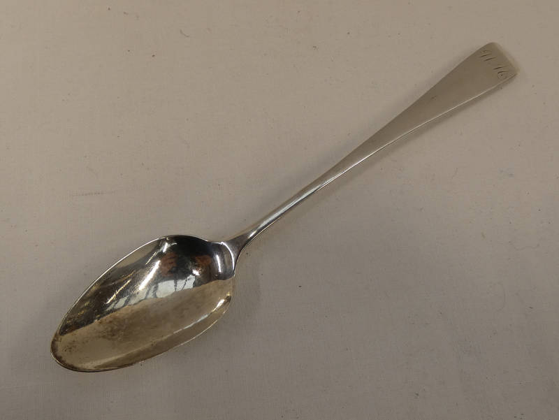 19TH CENTURY SCOTTISH PROVINCIAL SILVER LONG HANDLED TEASPOON BY JOHN KEITH,