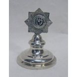 SILVER REGIMENTAL PLACE NAME HOLDER - THE CHESHIRE REGIMENT,