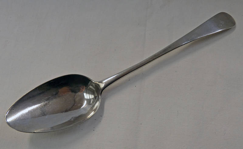 GEORGE III SILVER TABLE SPOON BY JOHN LANGLANDS,