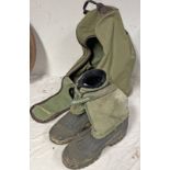 PAIR OF SIZE 11 GROUND WORK BOOTS WITH CARRYING BAG