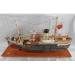 MODEL BOAT, EARL SIGURD ON STAND,