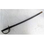 BRITISH 1853 CAVALRY SWORD, BLADE WITH HOLE AND TIP SECTION MISSING,
