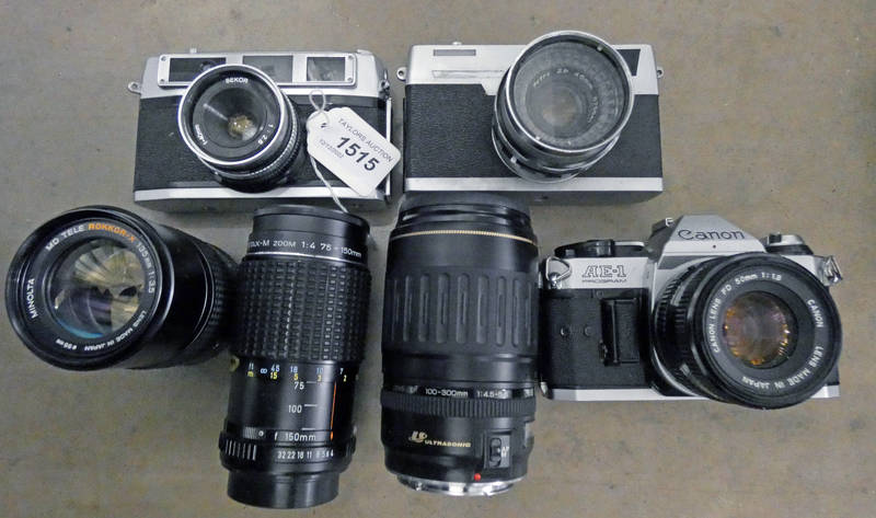 CANON AE-1 WITH CANON 50MM 1:1.8 LENS, CANON AE-1 WITH CANON 50MM 1:1.