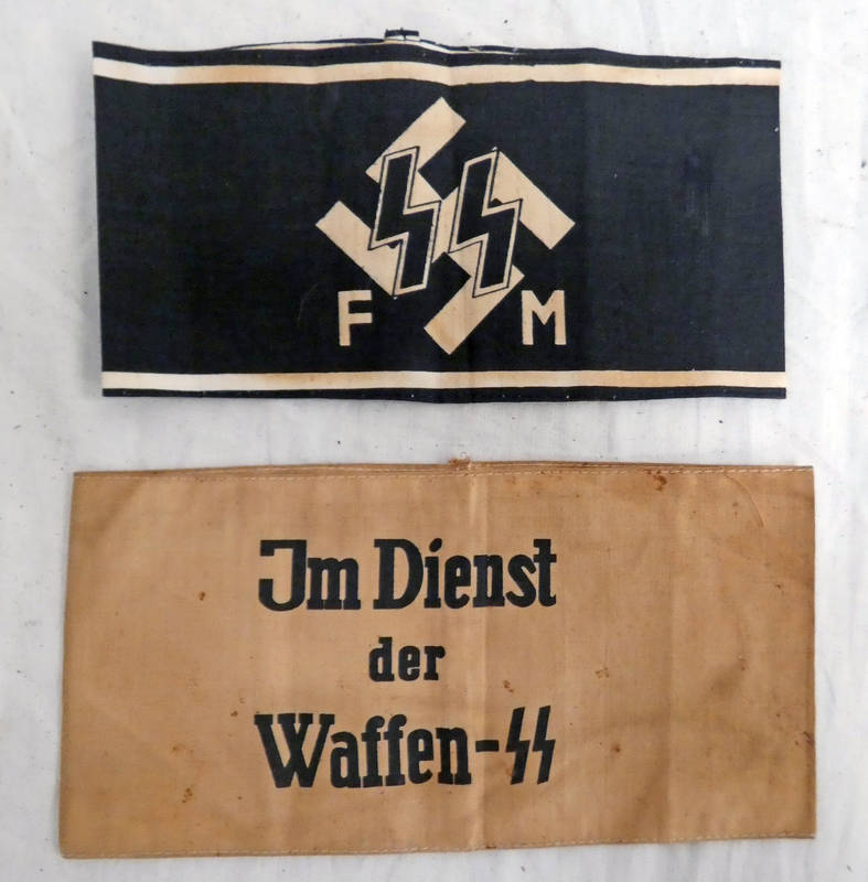 2 THIRD REICH STYLE ARM BANDS