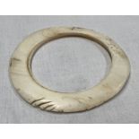 EX SIR RICHARD BARRON COLLECTION, YOA SHELL RING WITH CARVING,