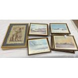 SELECTION OF FRAMED PRINTS TO INCLUDE EGYPTIAN STYLE PICTURES,