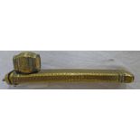 19TH CENTURY BRASS MIDDLE EASTERN OPIUM PIPE HOLDER LENGTH 24CM