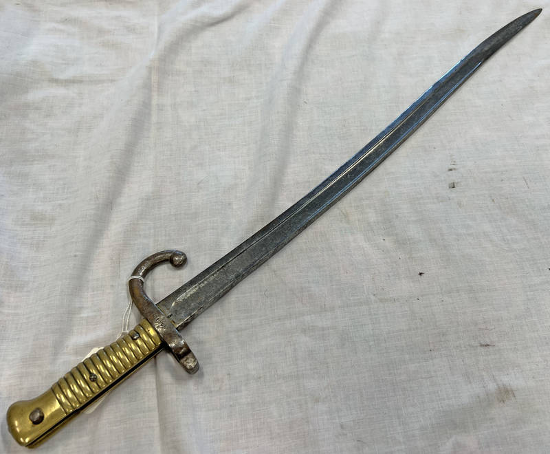 FRENCH M1886 CHASSEPOT YATAGHAN SWORD BAYONET DATED 1872