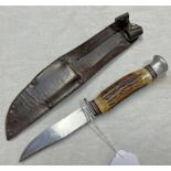 C JOHNSON & CO, SHEFFIELD KNIFE WITH 9.