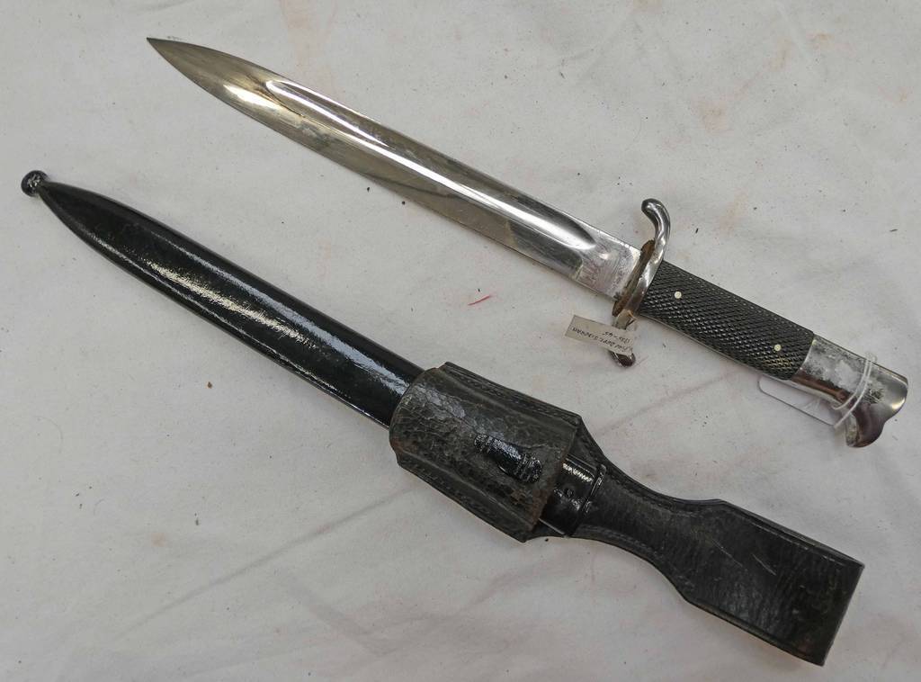 GERMAN WW2 THIRD REICH FIREMAN'S BAYONET BY AHK WITH 24.