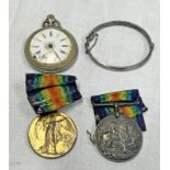 WW1 PAIR OF MEDALS TO 25537 PTE.