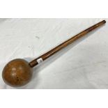 ZULU HARDWOOD KNOBKERRIE WITH LARGE GLOBULAR HEAD ON SHAFT 55.