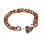 A curb link bracelet, stamped '9C', length 20cmCondition report: Gross weight 18.7 grams.