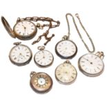 A silver Niello Zenith pocket watch with attached silver chain, duplex white metal pocket watch,