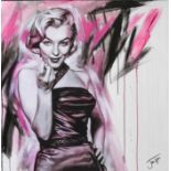 Jen Allen (Contemporary) "Monroe Celluloid Aphrodisiac" Signed, acrylic on canvas, 101cm by