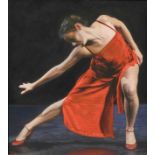 Darren Baker (Contemporary)"Flash Dance"Signed, inscribed verso, oil on canvas, 29.5cm by