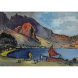 Eric H Hill (1921-2021)"In the Lakes"Signed, mixed media, together with another mixed media by the