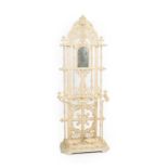 A Victorian Cast Iron Hallstand, in the manner of Coalbrookdale, 3rd quarter 19th century, with