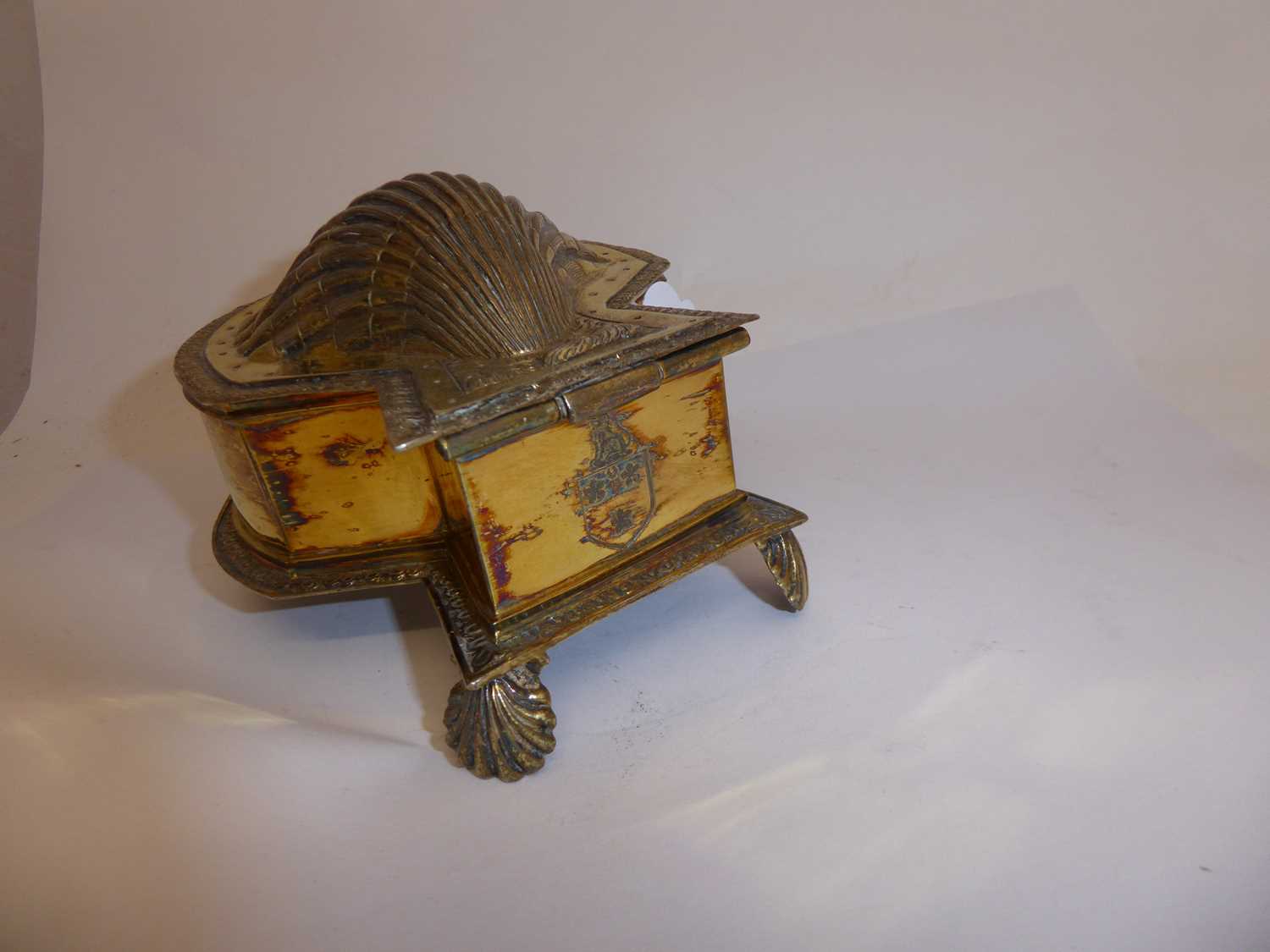 A Victorian Silver-Gilt Inkstand, by Charles Stuart Harris, London, 1878, in the form of a James I - Image 7 of 9