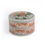 A Chinese Porcelain Circular Box and Cover, Kangxi, painted in famille verte enamels with an