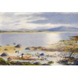 Phillip Rickman (1891-1982)Duck feeding beside a loch in a Highland landscapeSigned and dated