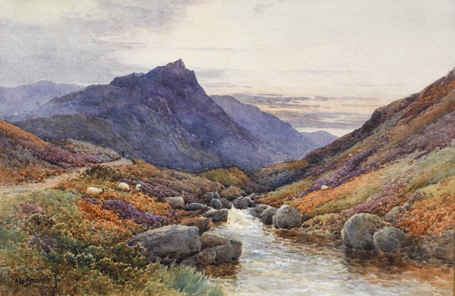 Alfred De Breanski Jnr. (1880-1919)"In the pass of Glencoe"Signed, watercolour, 37.5cm by