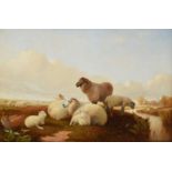 Follower of Thomas Sidney Cooper RA (1803-1902) Sheep beside a river in a Summer landscape Oil on