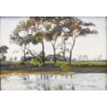 Robert Macdonald Frazer (19th/20th century)River LandscapeSigned, oil on board, 25cm by 34.5cm