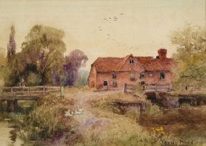 Henry John Yeend King (1855-1924) "The Avon and Bredon Hill" Signed, watercolour, together with a