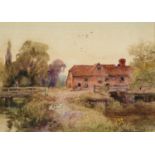 Henry John Yeend King (1855-1924) "The Avon and Bredon Hill" Signed, watercolour, together with a
