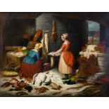 Follower of Elizabeth Kier (19th century) The poultry and game seller Oil on canvas, 67cm by 88cm