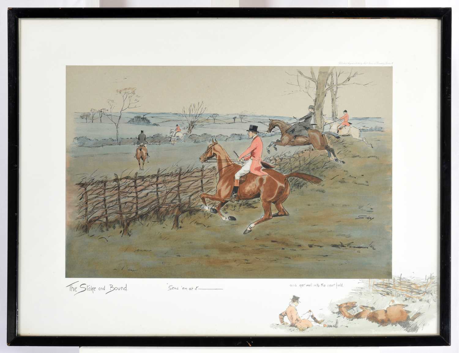 After Charles Johnson Payne ''Snaffles'' (1884-1967)"The Stake & Bound, send'em at it and get well - Image 2 of 3