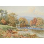 William Woodhouse (1857-1937) "Near Bolton Abbey" Signed, watercolour, 27cm by 37cm