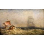 Attributed to Sir Augustus Wall Callcott RA (1779-1844)"The Phantom Ship"Oil on panel, 13.5cm by