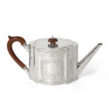 A Victorian Silver Teapot by John, Edward, Walter and John Barnard, London, 1875
