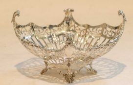 A George V Silver Bowl, by David Landsborough Fullerton, London, 1922, shaped oval and on four